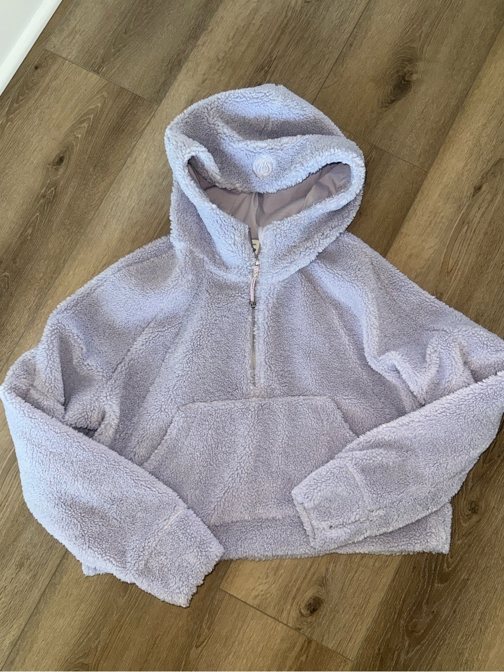 Lululemon Faint Lavender Purple Scuba Oversized Fleece Half Zip Hoodie M L